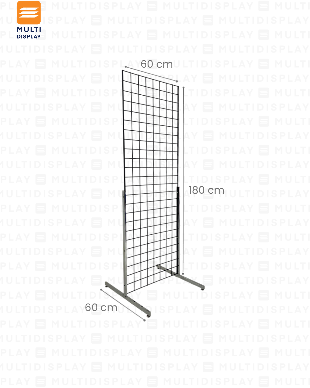 Rejilla con Base 60x60x180cm, Grosor 6mm, Negro