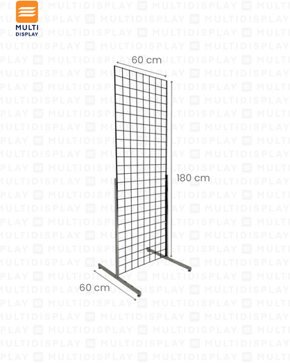 Rejilla con Base 60x60x180cm, Grosor 6mm, Negro