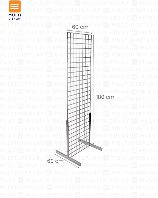 Rejilla con Base 60x60x180cm, Grosor 6mm, Cromado