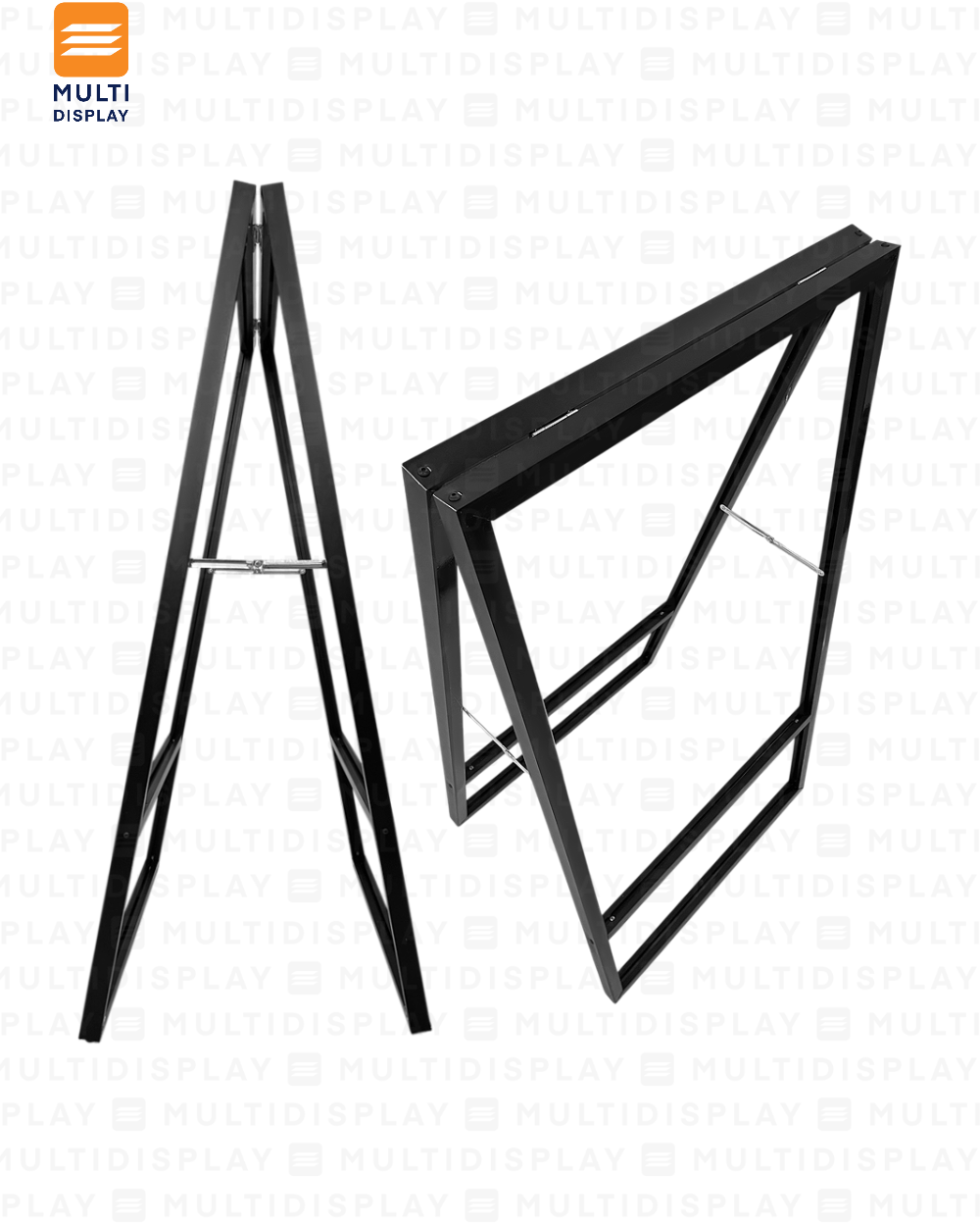 Portabanner Piso Estilo Marco Doble 60x90cm, Negro