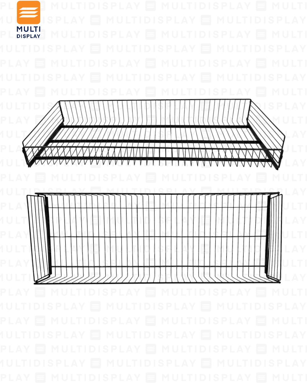 Cesta para Gondola 120x45x15cm Negro