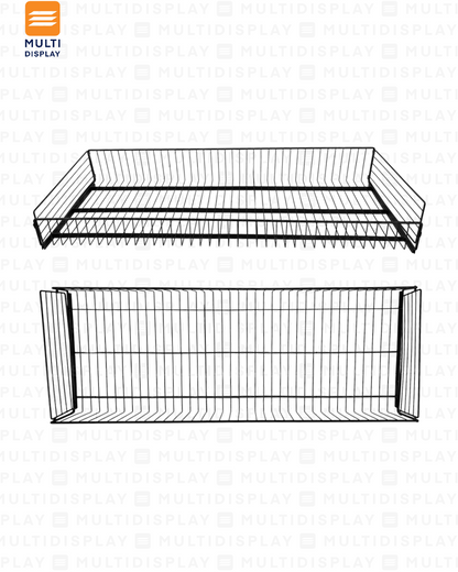 Cesta para Gondola 120x45x15cm Negro