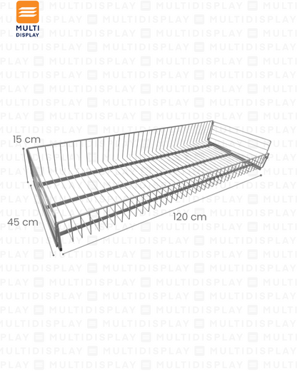 Cesta para Gondola 120x45x15cm Blanco