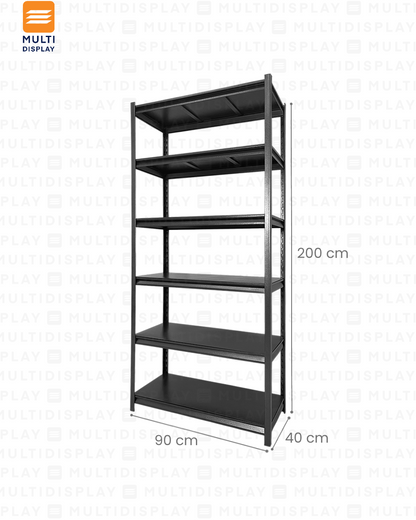 Estante De Almacenamiento Alto, 6 Niveles Ajustable, Set 120 Cajas Bin S